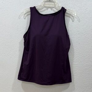 Lands' End Women's Dark Purple Swim Tank Top
